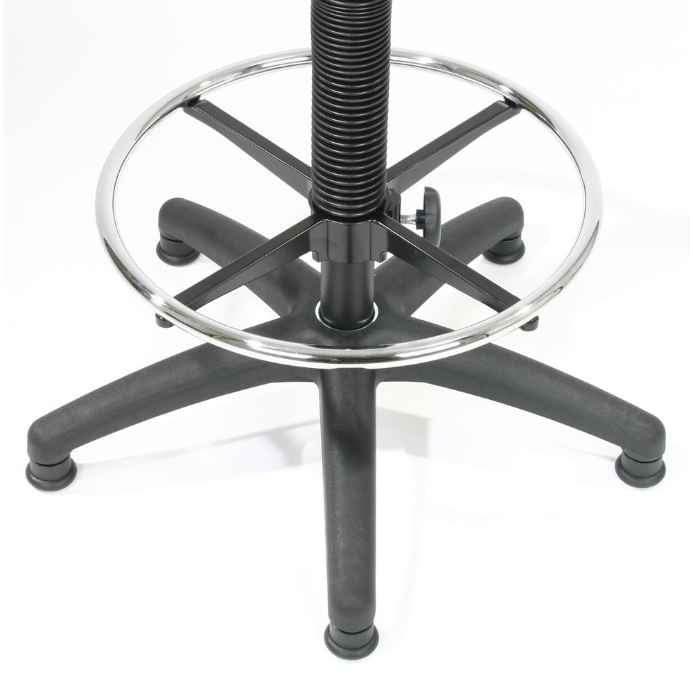 Produktabbildung Nr. 4: HEMMDAL Arbeitsdrehstuhl Easy Polyurethan, Sitzhöhe 510-710 mm, Kunststoffbasis, Bodengleiter, Fußring