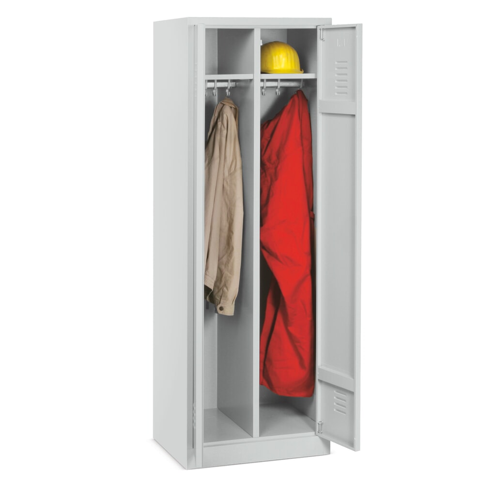 HEMMDAL Doppelspind, 1 Abteil, HxBxT 1.800 x 600 x 500 mm, lichtgrau Produktabbildung: HEMMDAL Doppelspind, 1 Abteil, HxBxT 1.800 x 600 x 500 mm, lichtgrau