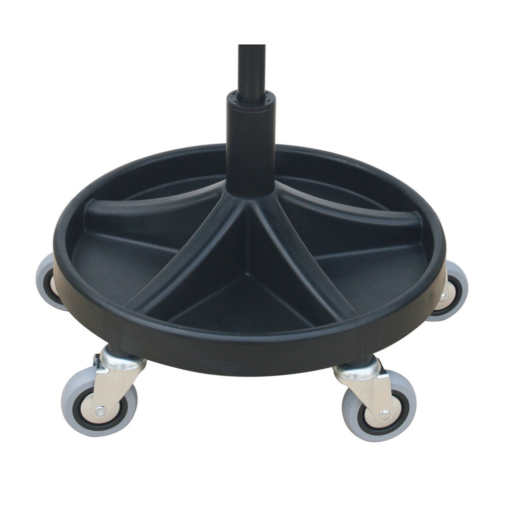 Produktabbildung Nr. 2: HEMMDAL Drehhocker, PU-Sitz, Sitzhöhe 400-530 mm, Werkzeugschale, Rollen