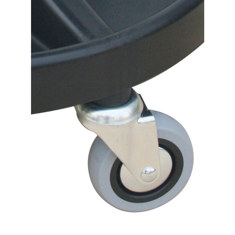Produktabbildung Nr. 3: HEMMDAL Drehhocker, PU-Sitz, Sitzhöhe 400-530 mm, Werkzeugschale, Rollen