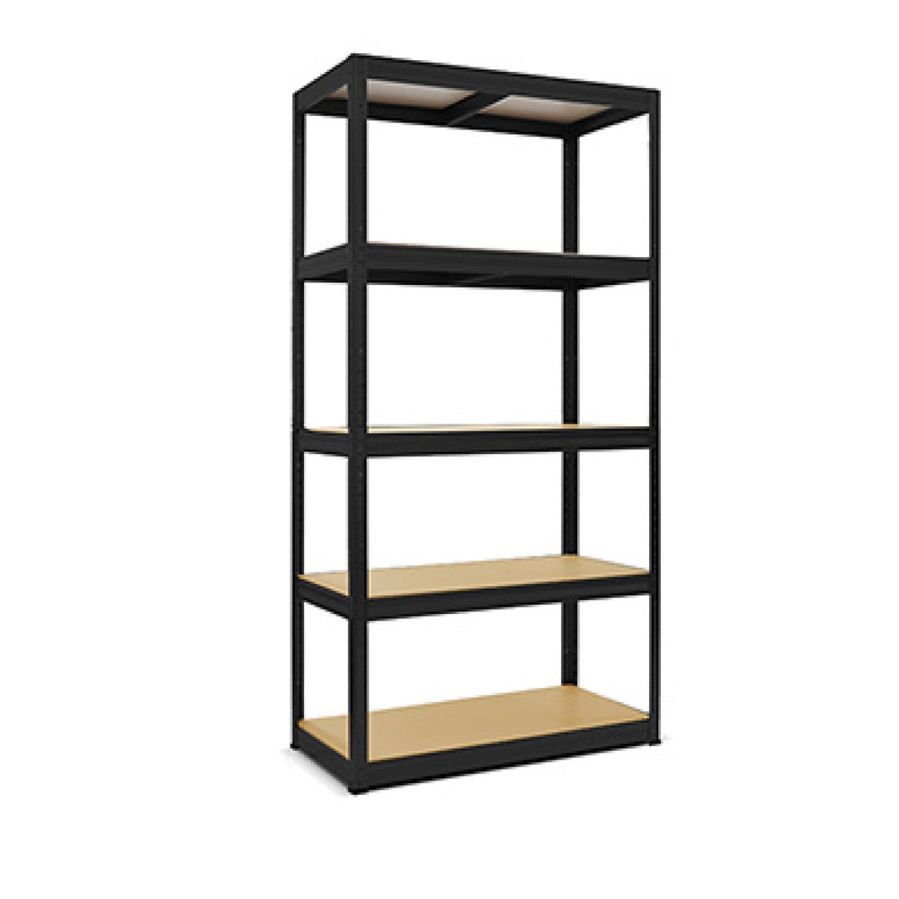 Produktabbildung: HEMMDAL Fachbodenregal Typ XS schwarz, Fachlast 150 kg, HxBxT 1.800 x 750 x 350 mm