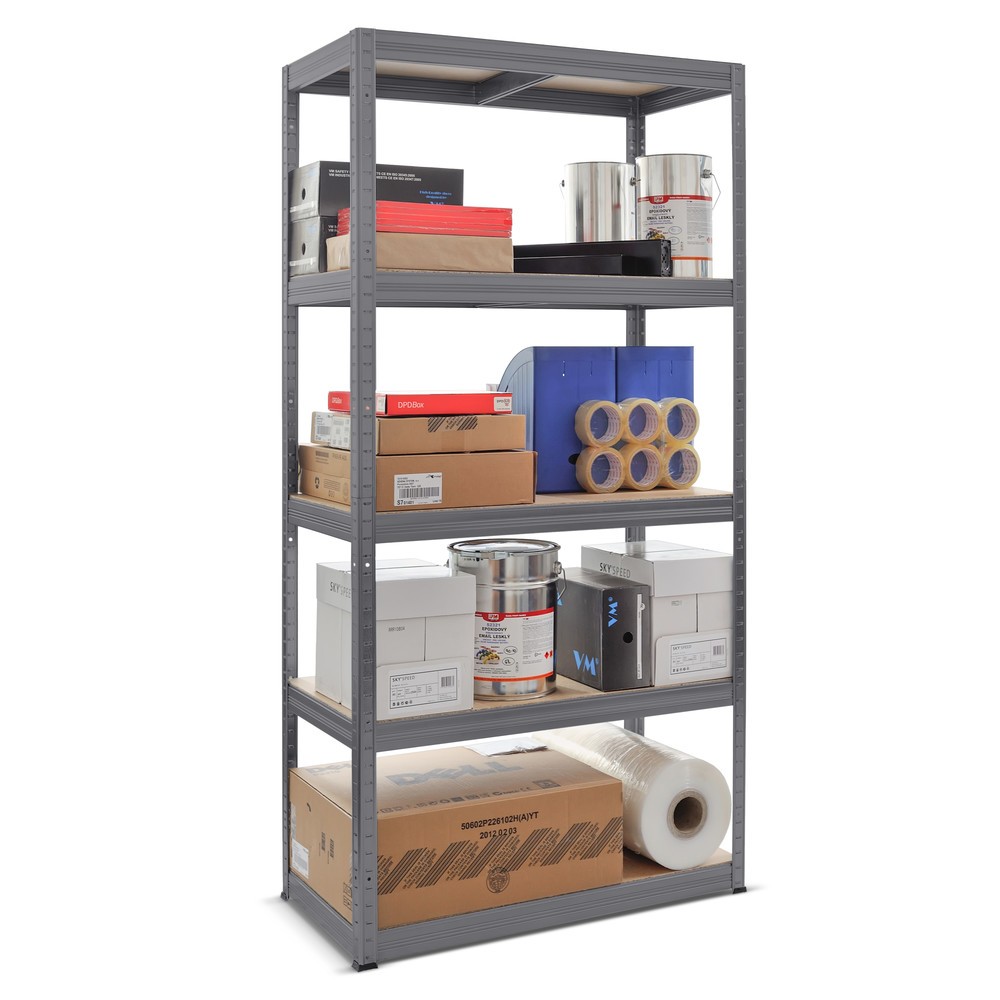 Produktabbildung Nr. 5: HEMMDAL Fachbodenregal Typ S graphitgrau, Fachlast 150 kg, HxBxT 1.800 x 900 x 450 mm
