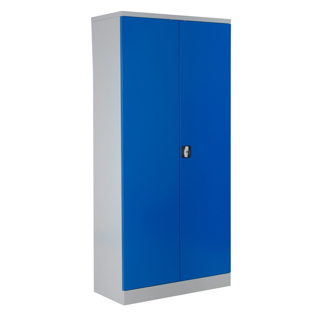Produktabbildung: HEMMDAL Flügeltürschrank, HxBxT 1.950 x 925 x 420 mm, lichtgrau/enzianblau