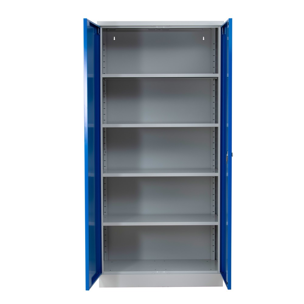 Produktabbildung Nr. 2: HEMMDAL Flügeltürschrank, HxBxT 1.950 x 925 x 420 mm, lichtgrau/enzianblau