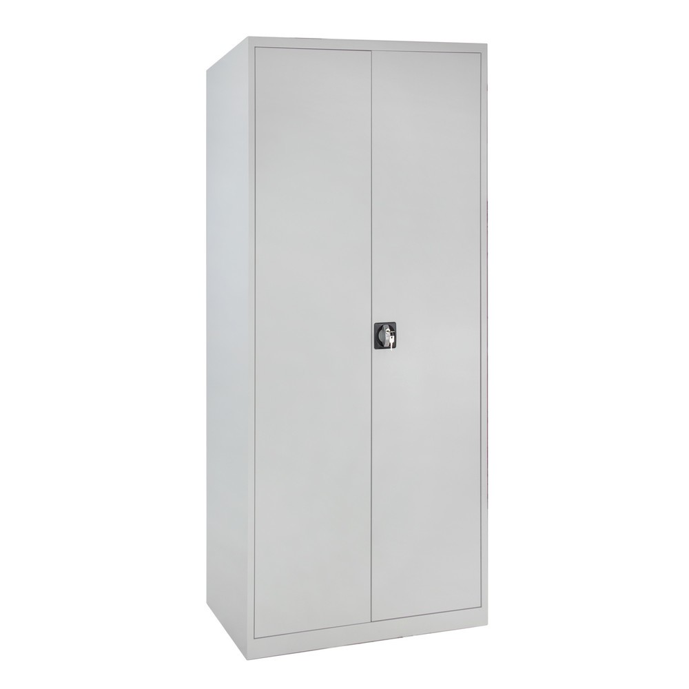 Produktabbildung: HEMMDAL Flügeltürschrank – 195 x 92 x 42 cm - Metallschrank in lichtgrau - 4 Fachböden höhenverstellbar