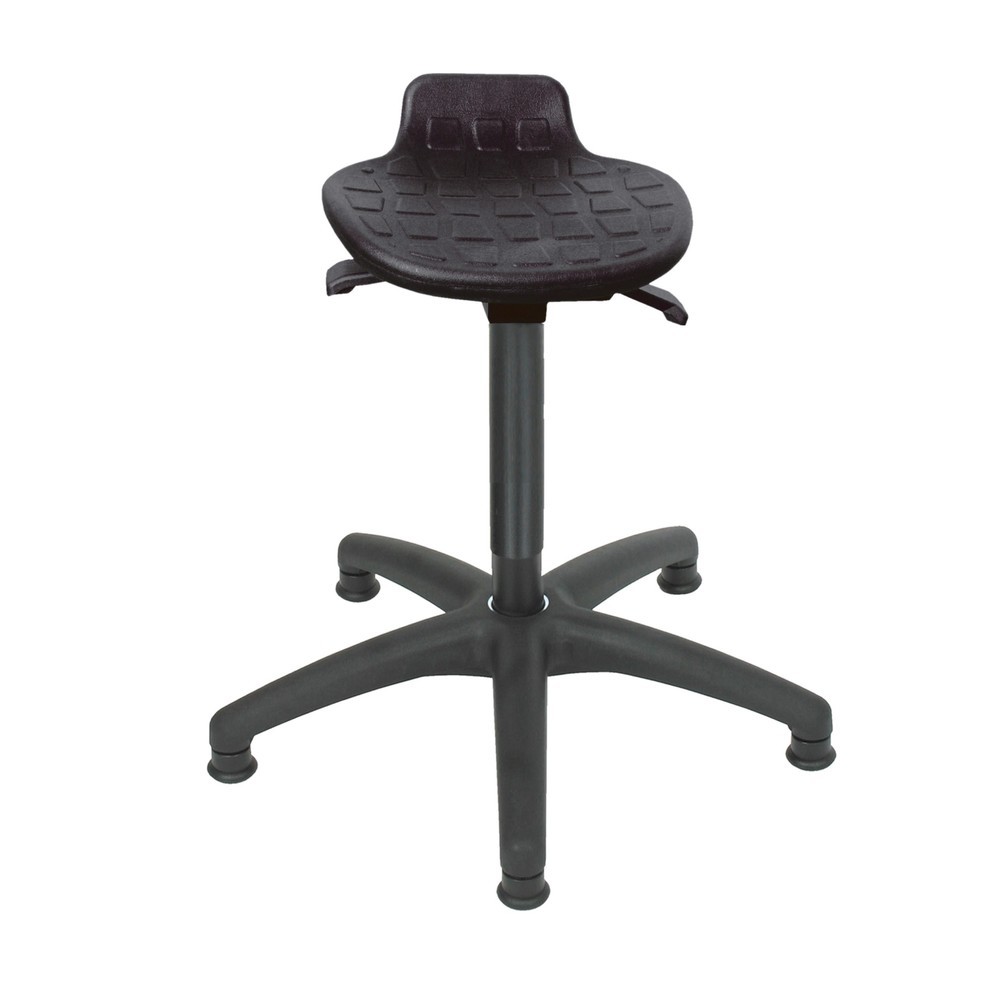 Produktabbildung: HEMMDAL Hocker Komfort, PU-Sitz, Sitzhöhe 540-800 mm, Kunstoffbasis, Bodengleiter