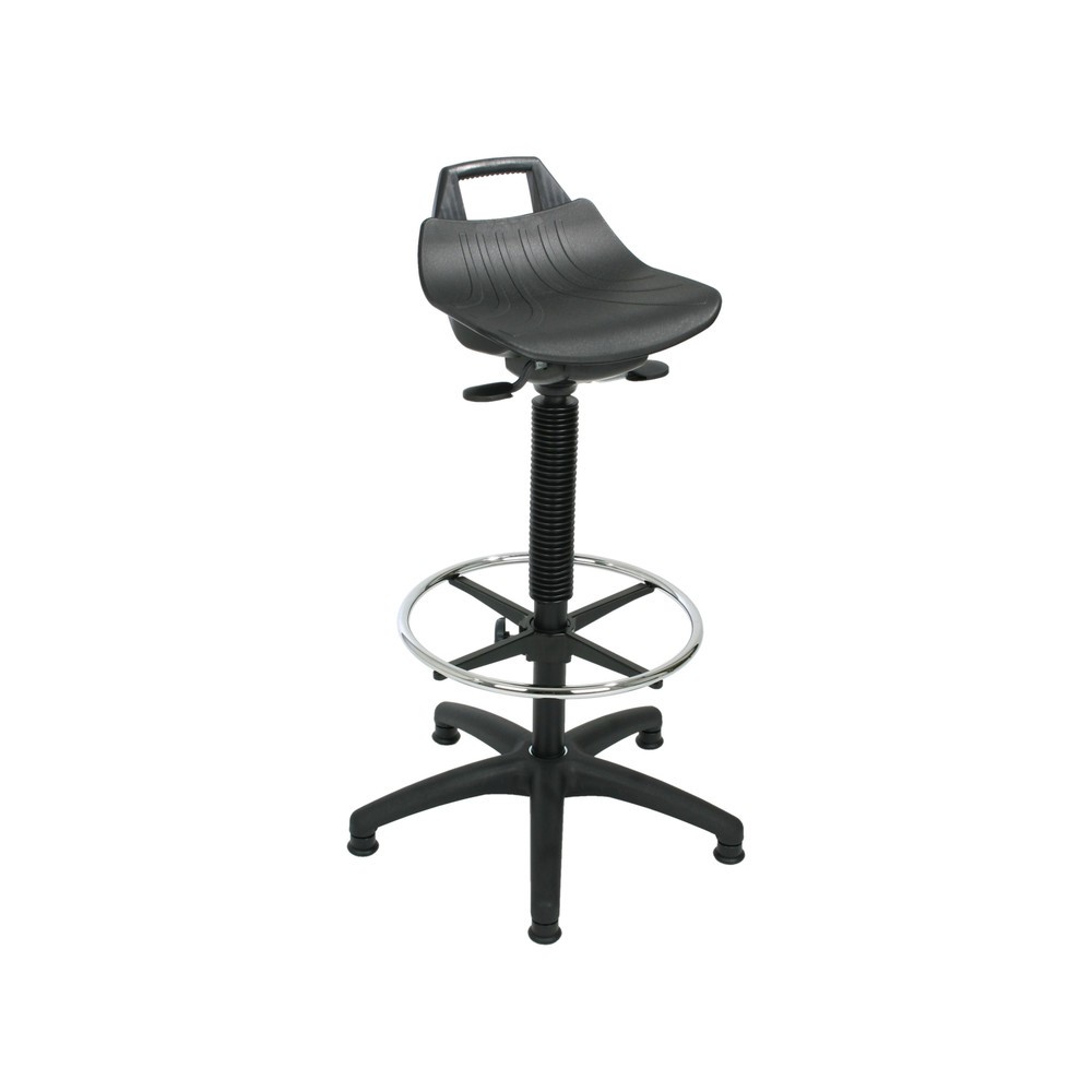 Produktabbildung Nr. 1: HEMMDAL Hocker Premium, PP-Sitz, Sitzhöhe 630-890 mm, Bodengleiter, Fußring