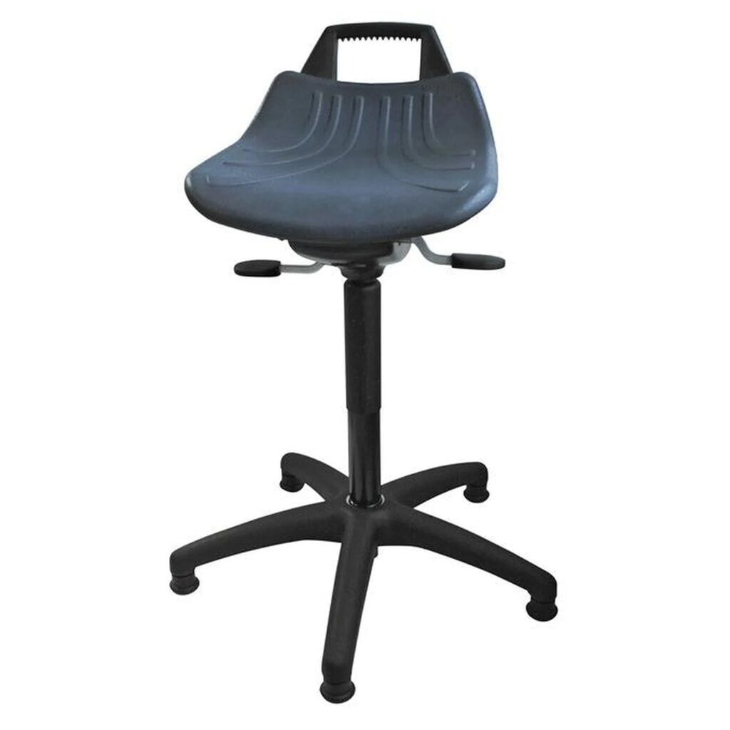 HEMMDAL Hocker Premium, PU-Sitz, Sitzhöhe 500-700 mm, Bodengleiter Produktabbildung: HEMMDAL Hocker Premium, PU-Sitz, Sitzhöhe 500-700 mm, Bodengleiter