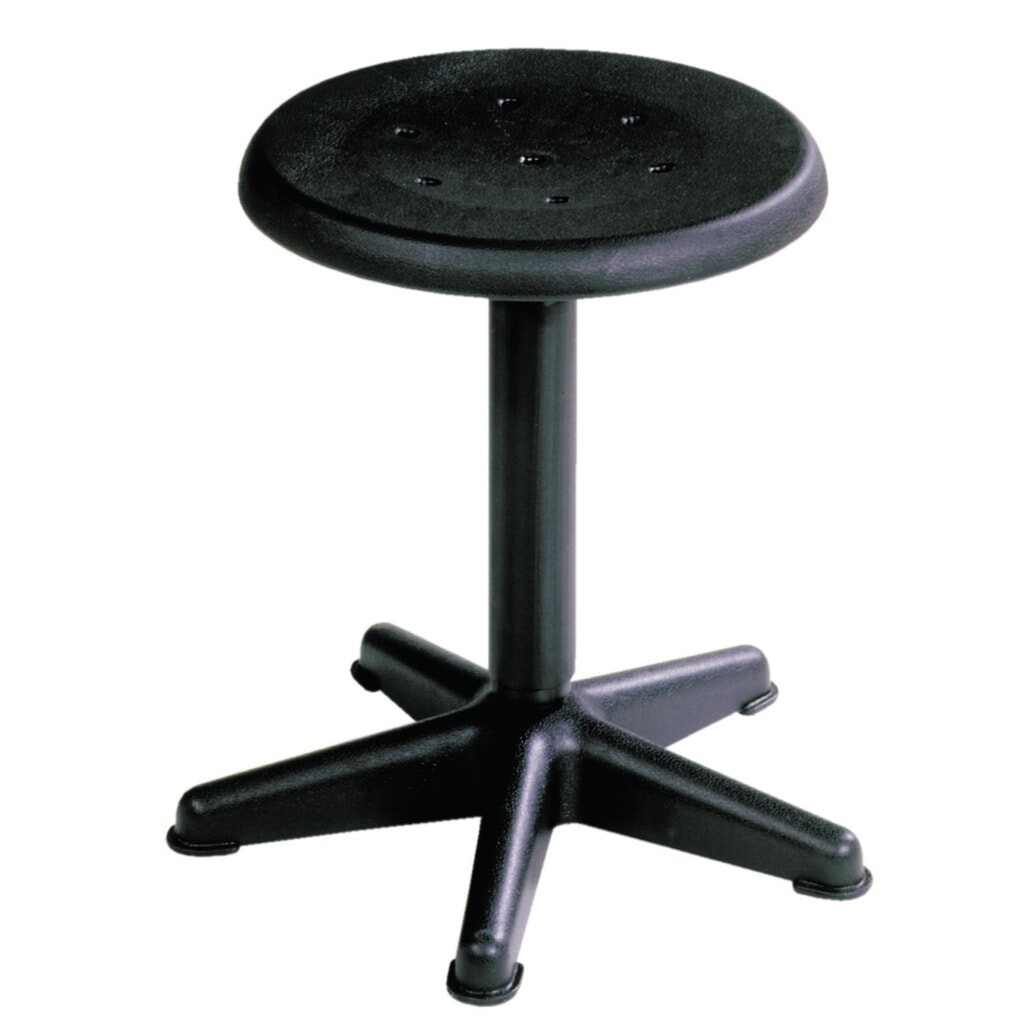 HEMMDAL Hocker, Sitz aus PP, Sitzhöhe 410-600 mm, Drehspindel, Kunststoffbasis, Bodengleiter Produktabbildung: HEMMDAL Hocker, Sitz aus PP, Sitzhöhe 410-600 mm, Drehspindel, Kunststoffbasis, Bodengleiter