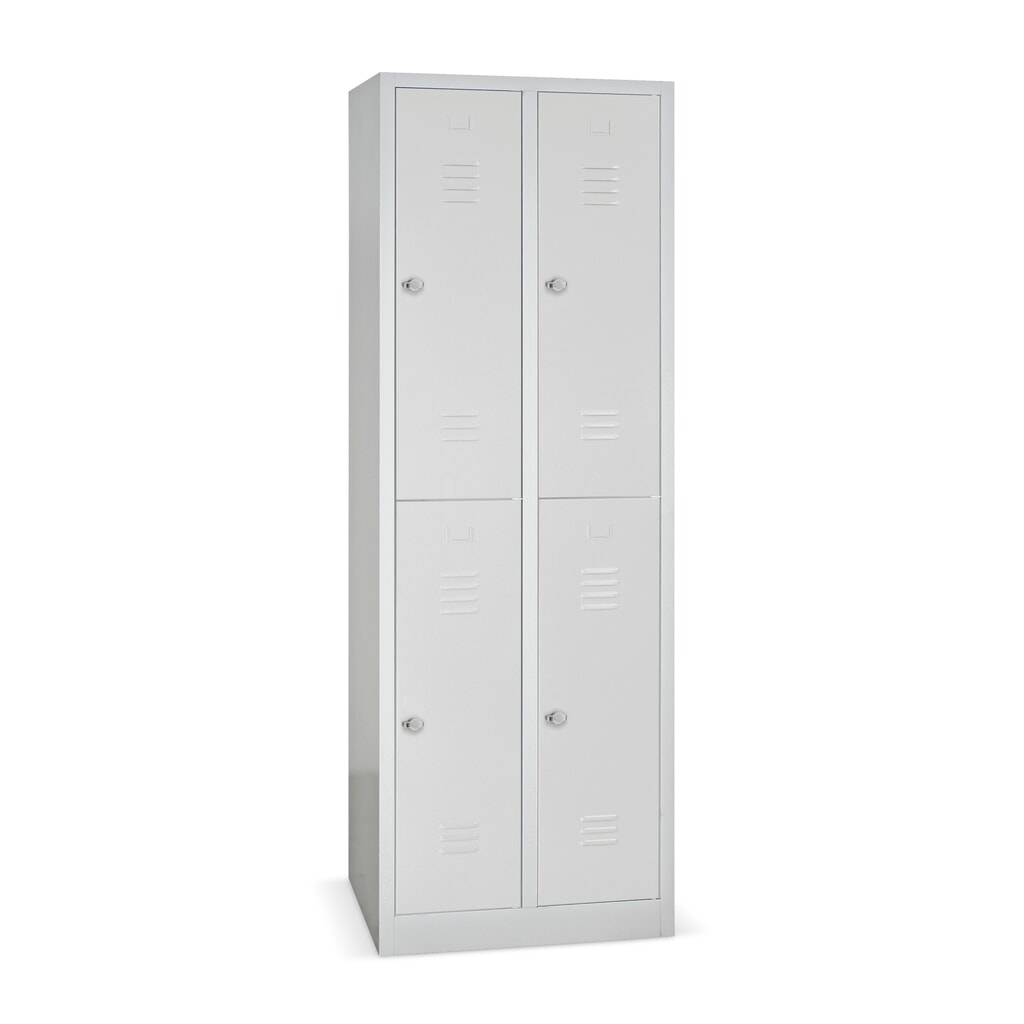 Produktabbildung: HEMMDAL Kleiderspind mit 2-stöckigen Abteilen, 4 Fächer, HxBxT 1.940 x 600 x 500 mm
