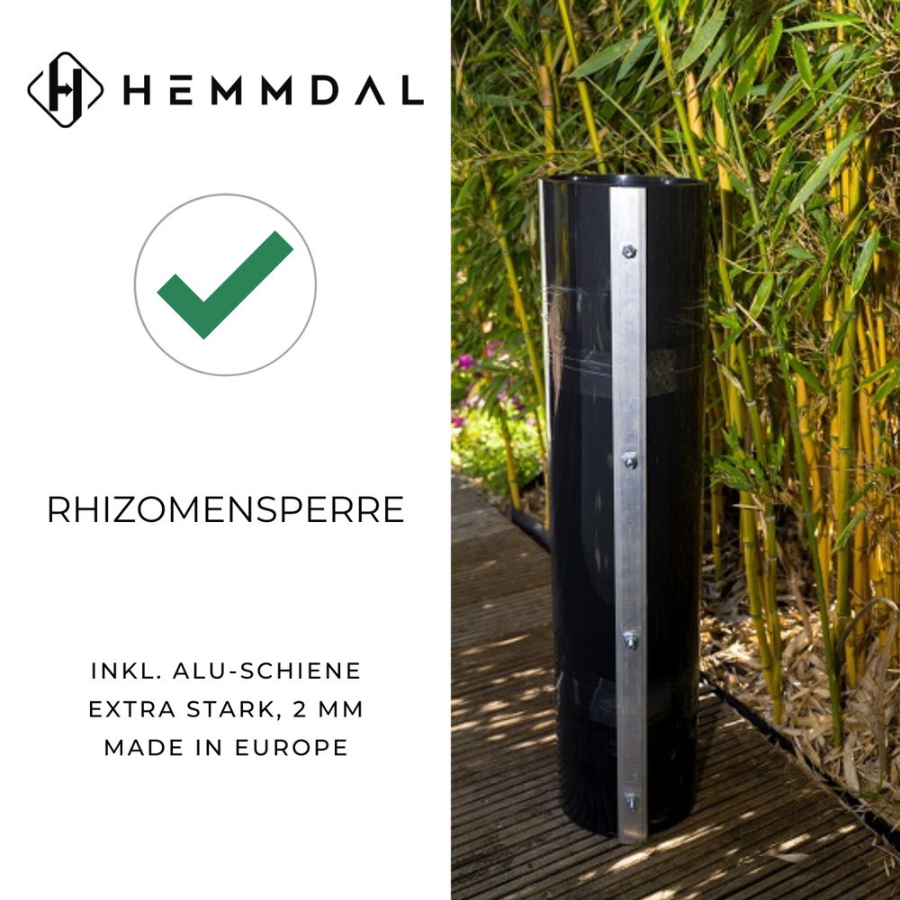 Produktabbildung Nr. 3: HEMMDAL Rhizomensperre, schwarz – 0,80 x 3,20 m – glatt mit 2 mm Stärke