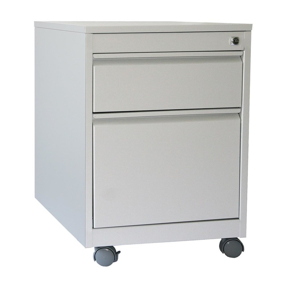 Produktabbildung: HEMMDAL Rollcontainer Standard mit 2 Schubladen, HxBxT 610 x 600 x 400 mm, lichtgrau