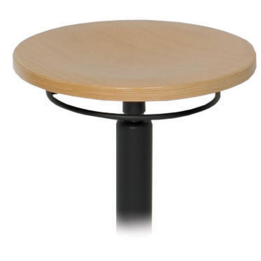 Produktabbildung Nr. 2: HEMMDAL Rundhocker, Sitz aus Buche, Sitzhöhe 430-620 mm, Rollen