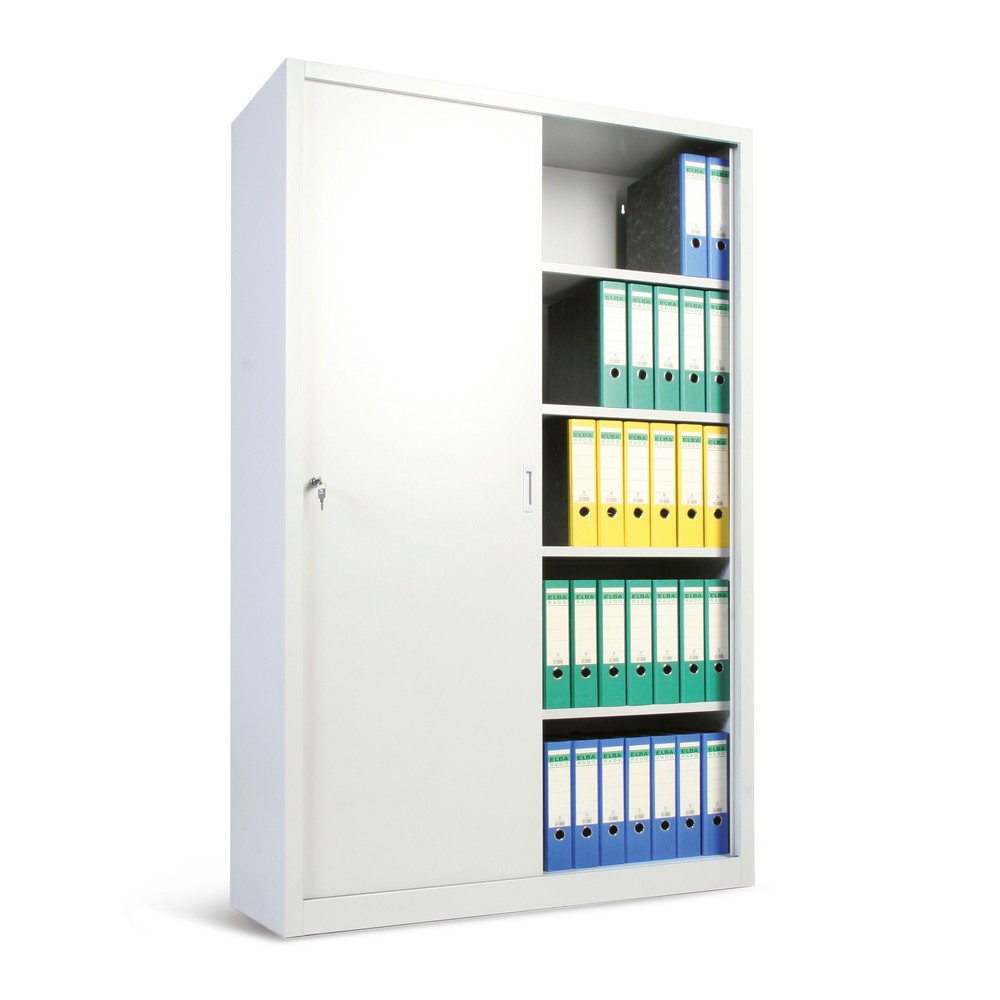 Produktabbildung Nr. 2: HEMMDAL Werkstatt-Schiebetürschrank, 5 OH, HxBxT 1.950 x 1.200 x 450 mm, Böden verzinkt