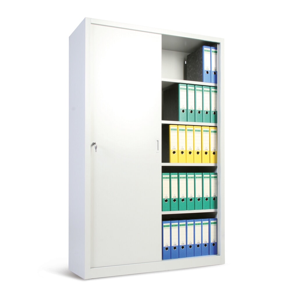 Produktabbildung Nr. 3: HEMMDAL Werkstatt-Schiebetürschrank, 5 OH, HxBxT 1.950 x 1.200 x 450 mm, Böden verzinkt