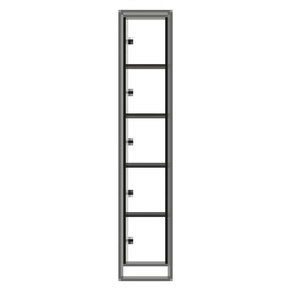 Produktabbildung Nr. 4: HEMMDAL Schließfachschrank, 1 x 5 Fächer, HxBxT 1.900 x 410 x 450 mm