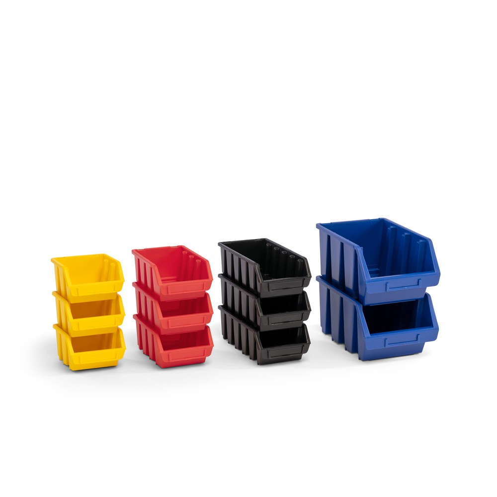 Produktabbildung Nr. 6: HEMMDAL Sichtlagerkasten-Set XL, HxBxT 126 x 170 x 240 mm, schwarz, 10 Stk/VE