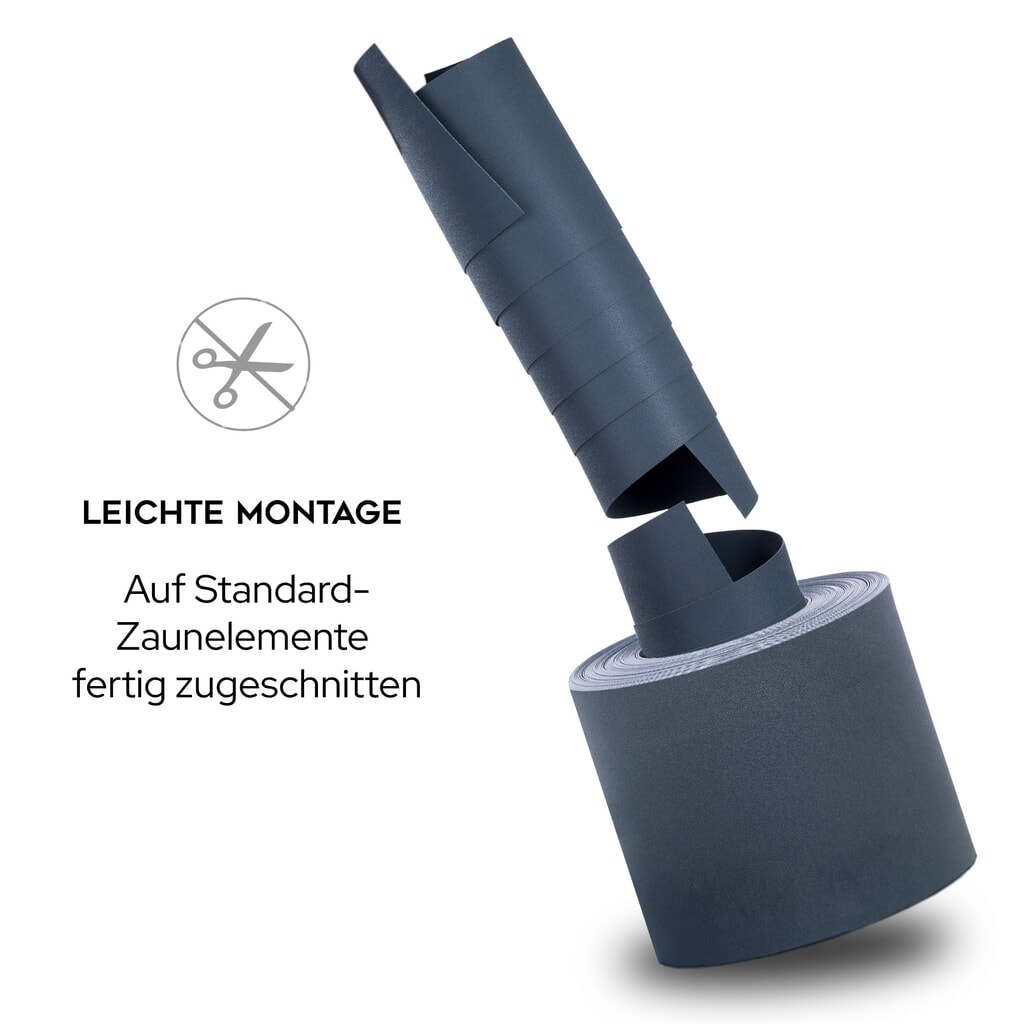 HEMMDAL Sichtschutzstreifen, anthrazit – 2,53 m – 10 Stück, Premium Sichtschutz Produktabbildung Nr. 3: HEMMDAL Sichtschutzstreifen, anthrazit – 2,53 m – 10 Stück, Premium Sichtschutz