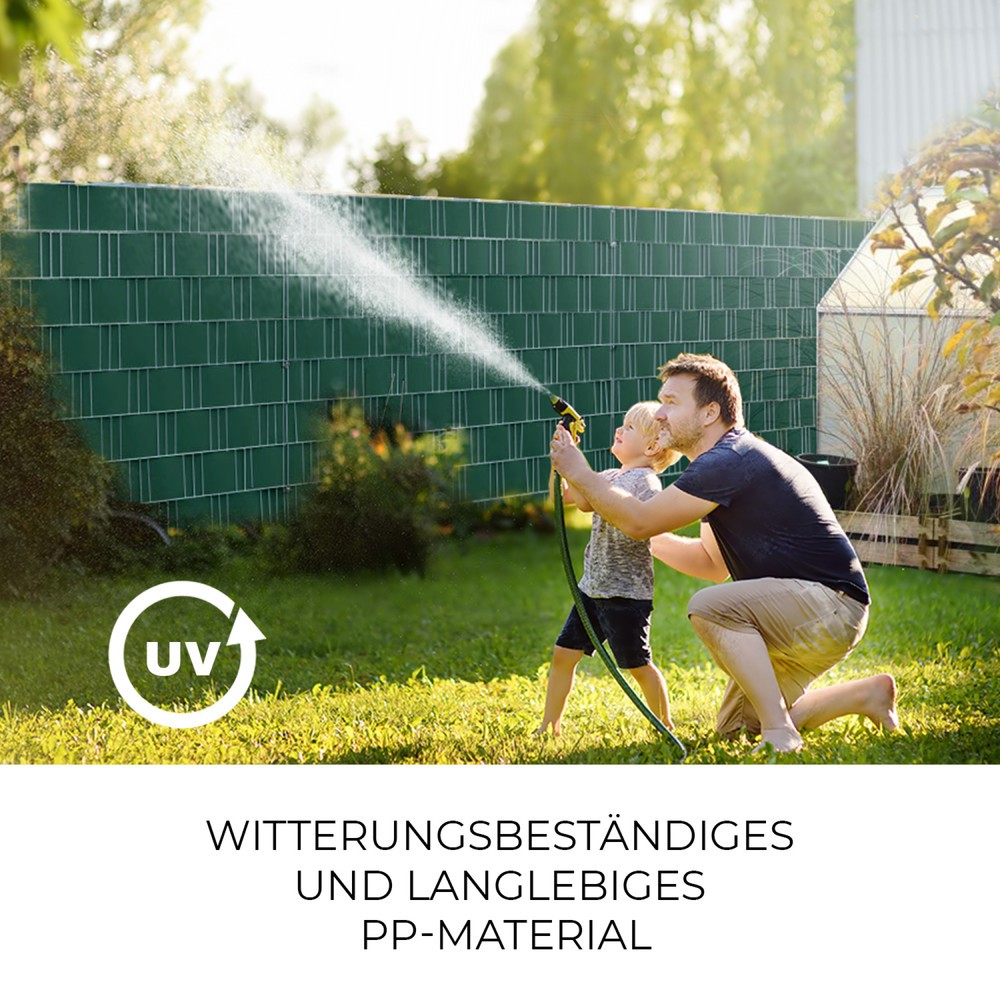 Produktabbildung Nr. 4: HEMMDAL Sichtschutzstreifen, grün – 0,19 x 35 m – Premium / 1,1 mm stark