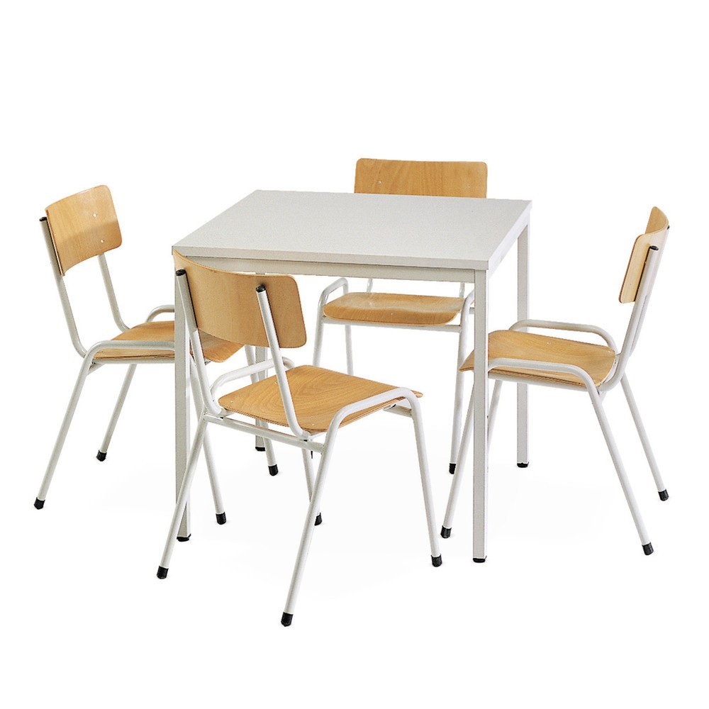 Produktabbildung: HEMMDAL Sitzgruppe, Tisch 800 x 800 mm + 4 Stühle
