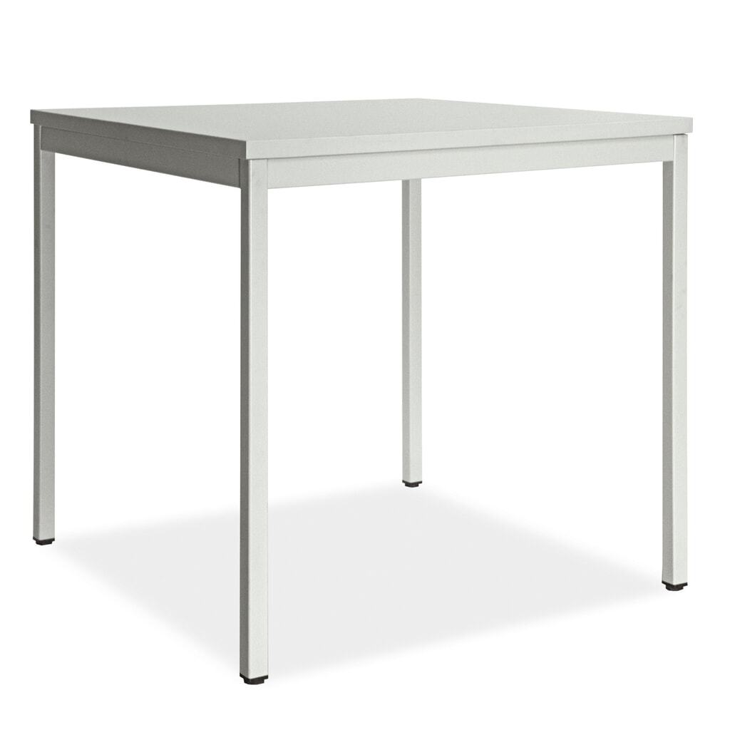 Hammerbacher Konferenztisch Klassik, Quadratrohr, BxT 800 x 800 mm, grau Produktabbildung: Hammerbacher Konferenztisch Klassik, Quadratrohr, BxT 800 x 800 mm, grau