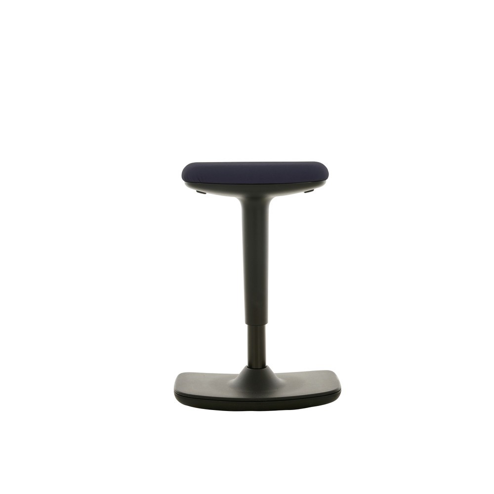 Produktabbildung: HEMMDAL Stehhocker, Kunstledersitz, Sitzhöhe 560-690 mm, Bodenwippe konvex