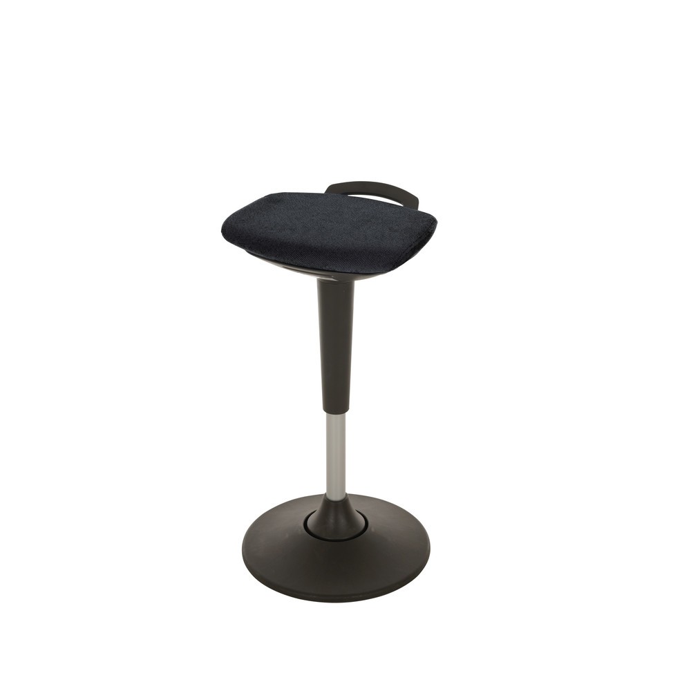 Produktabbildung: HEMMDAL Stehhocker, Polstersitz + Tragegriff, Sitzhöhe 600-840 mm, Tellerfuß
