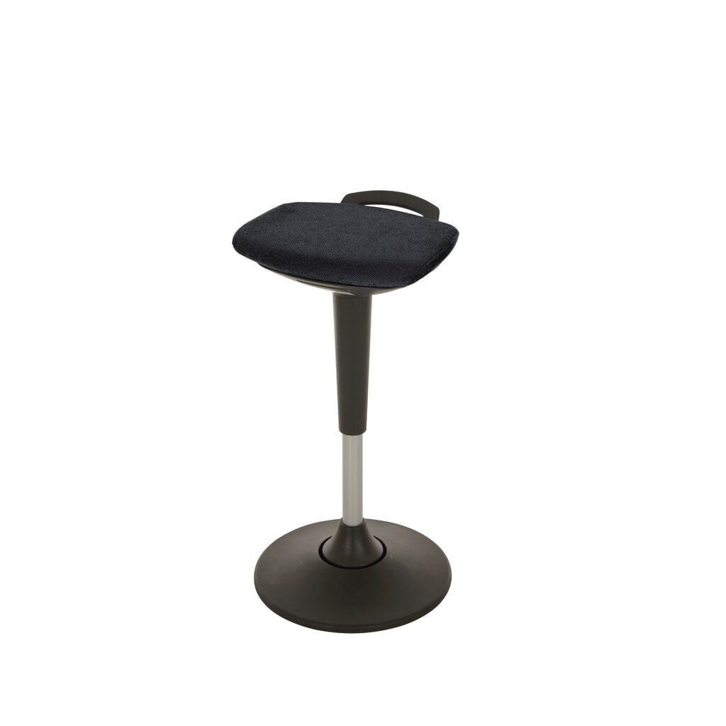 Produktabbildung: HEMMDAL Stehhocker, Polstersitz + Tragegriff, Sitzhöhe 600-840 mm, Tellerfuß