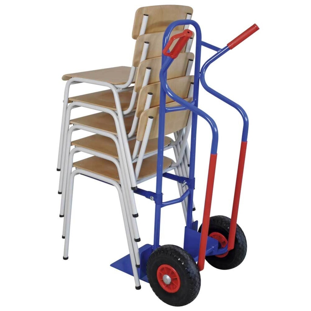 HEMMDAL Stuhlkarre, pannensichere Bereifung, TK Karre 250 kg, höhenverstellbare Stuhltragarme 70 kg Produktabbildung Nr. 2: HEMMDAL Stuhlkarre, pannensichere Bereifung, TK Karre 250 kg, höhenverstellbare Stuhltragarme 70 kg