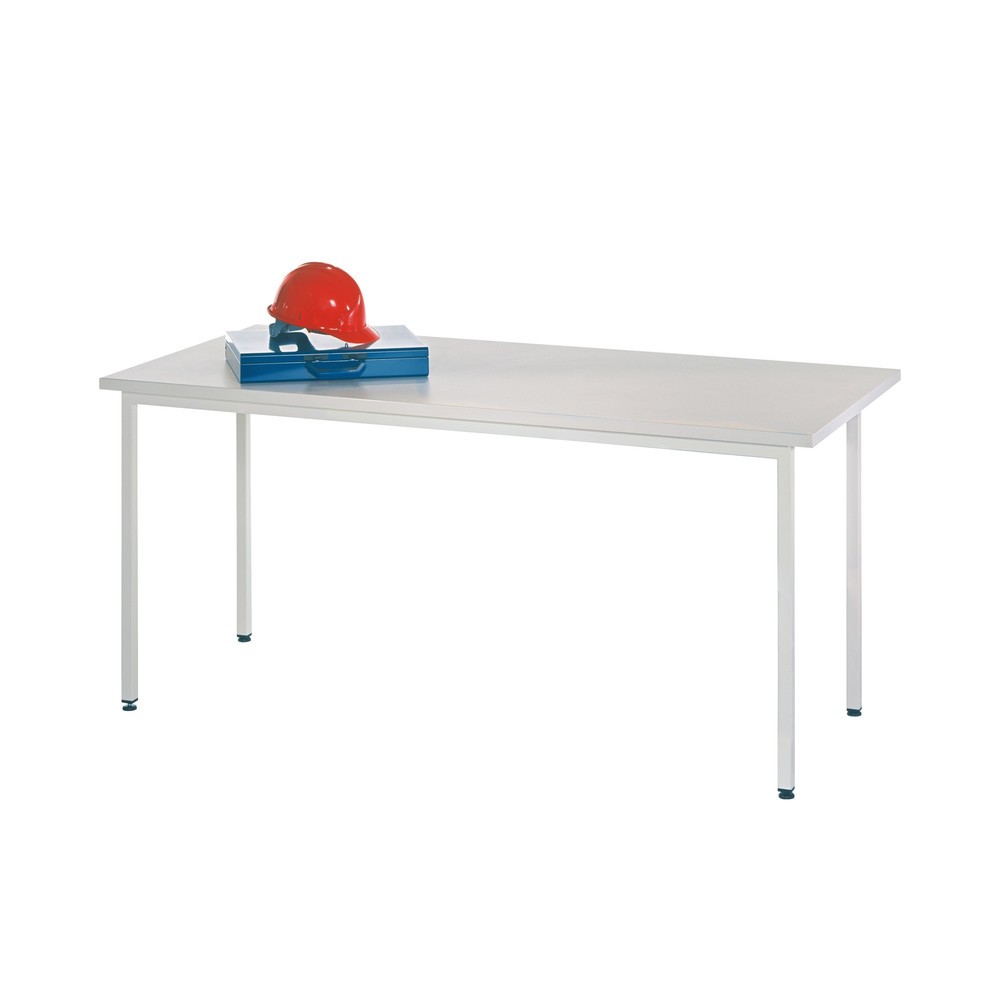 Produktabbildung: HEMMDAL Trapez Tisch, BxT 1.400 x 700 mm, lichtgrau