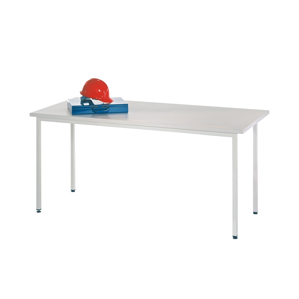HEMMDAL Trapez Tisch, BxT 1.200 x 600 mm, lichtgrau Produktabbildung: HEMMDAL Trapez Tisch, BxT 1.200 x 600 mm, lichtgrau