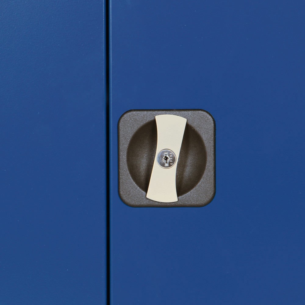 Produktabbildung Nr. 2: HEMMDAL Werkstatt-Flügeltürschrank, HxBxT 1.800 x 800 x 380 mm, lichtgrau/enzianblau