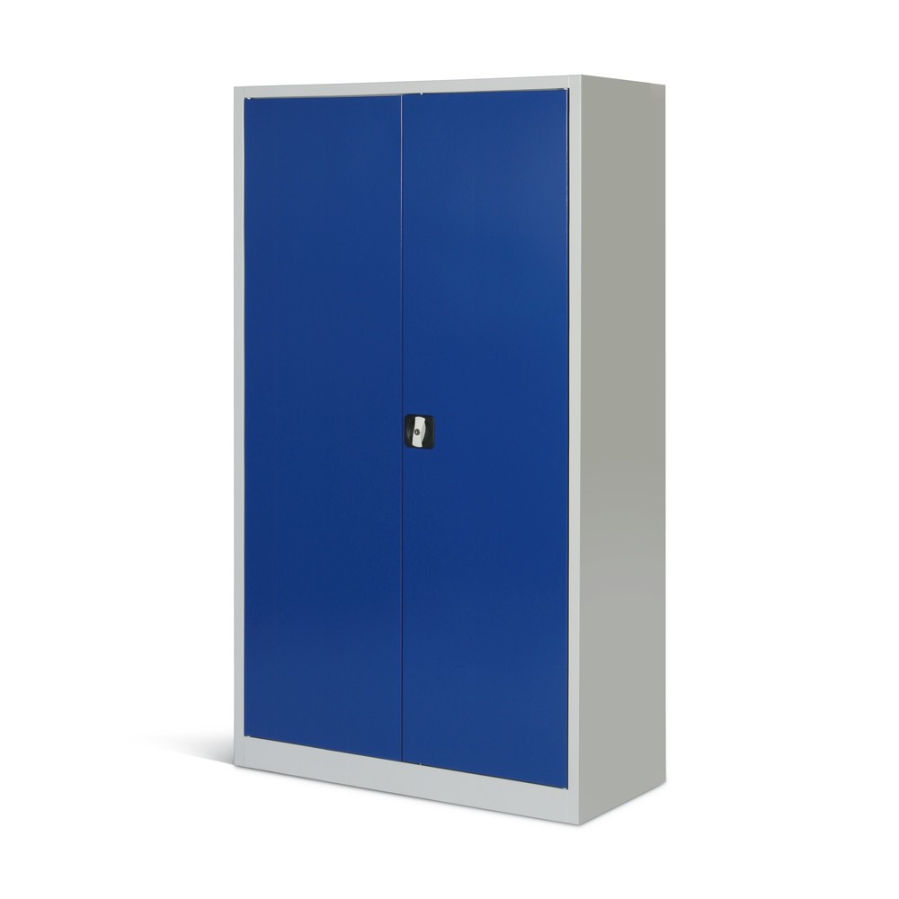 Produktabbildung Nr. 5: HEMMDAL Werkstatt-Flügeltürschrank, HxBxT 1.800 x 800 x 380 mm, lichtgrau/enzianblau