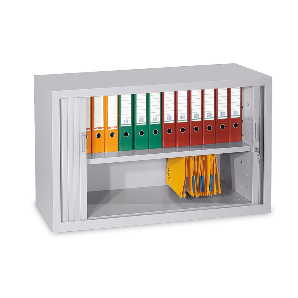 Produktabbildung: HEMMDAL Werkstatt-Rollladenschrank, HxBxT 750 x 1.200 x 460 mm, Böden lichtgrau