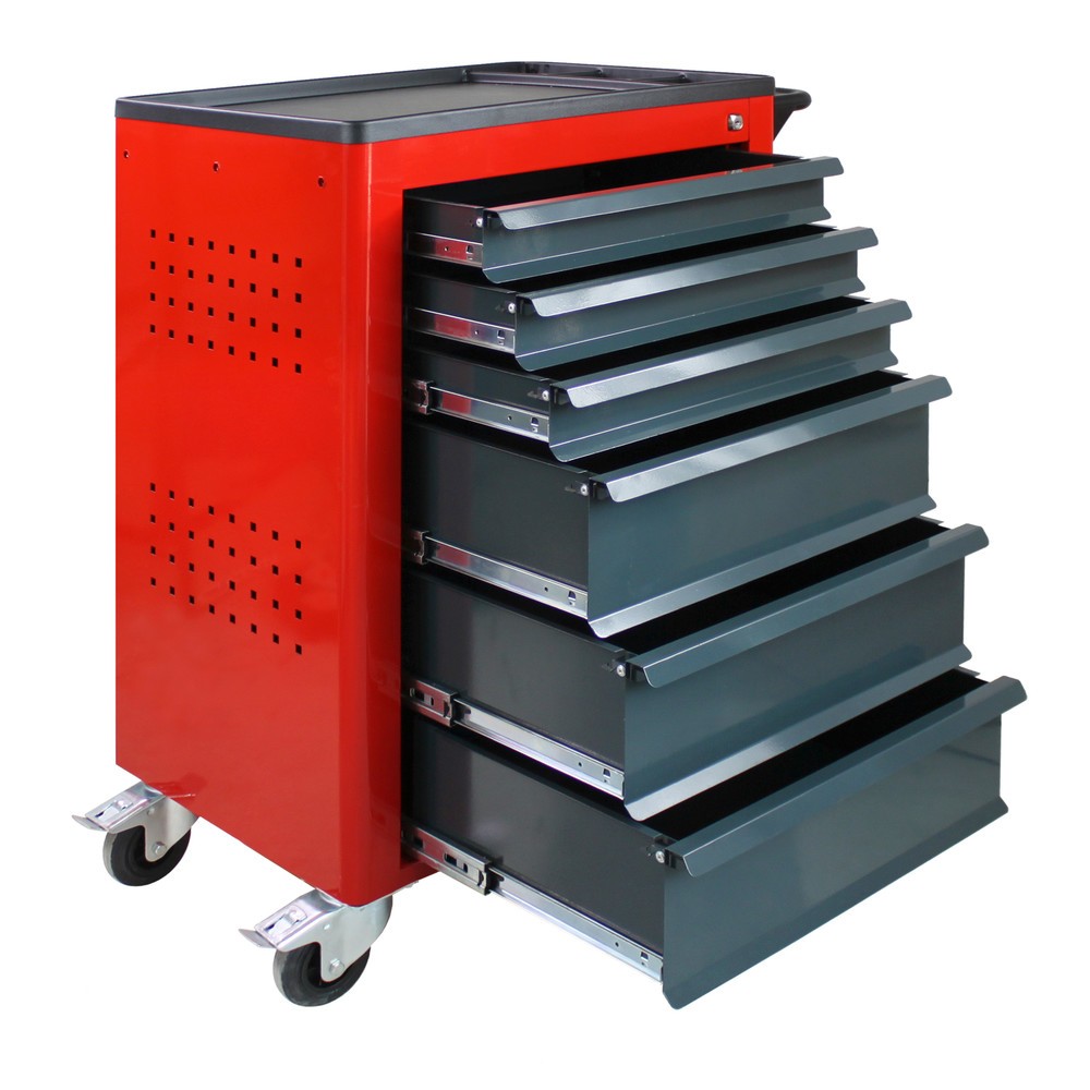 Produktabbildung Nr. 6: HEMMDAL Werkstattwagen, inkl. 115-teiligem Werkzeugsortiment, rot