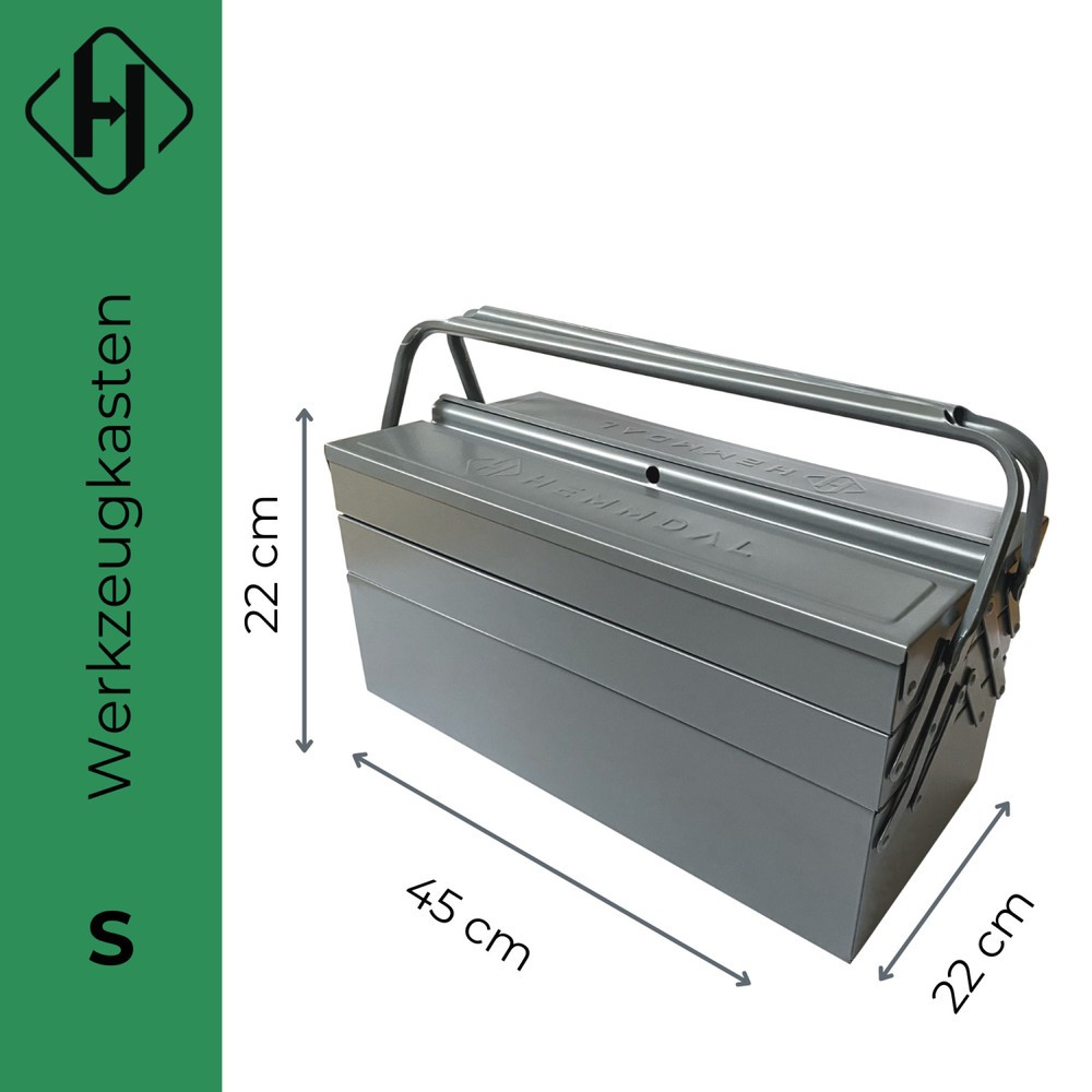 Produktabbildung Nr. 3: HEMMDAL Werkzeugkasten leer, anthrazit – 45 x 22 x 22 cm – Made in EU