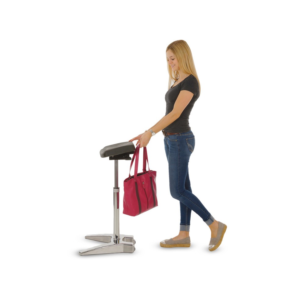 Produktabbildung Nr. 4: HEMMDAL XXL-Stehhilfe, PU-Sitz extrabreit + Tragegriff, Sitzhöhe 700-880 mm