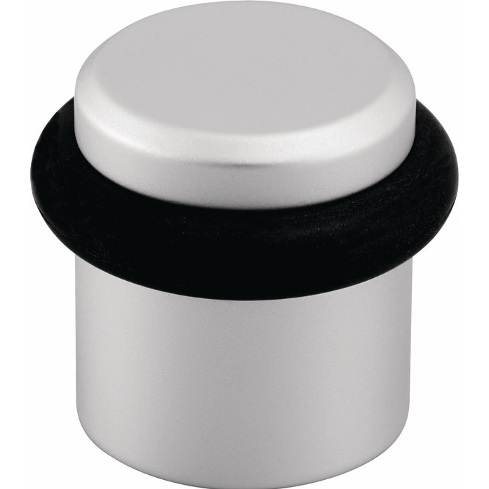 Produktabbildung: HERMETA Bodentürpuffer 4735, Aluminium silberfarbig matt eloxiert, Ø 39 mm Höhe 36 mm, Dübelmontage