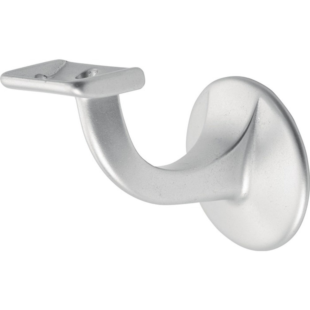 Produktabbildung: HERMETA Handlaufträger 3503, Durchmesser Wandplatte 56 mm, Aluminium silberfarbig eloxiert, gerade Auflage