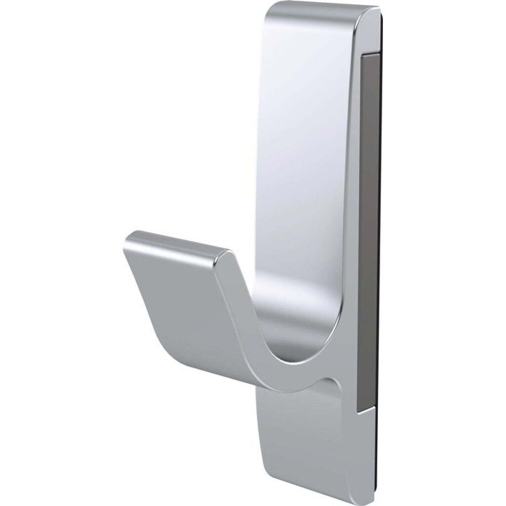 HERMETA Magnet-Mantelhaken 0150, Aluminium silberfarbig eloxiert, einfach Ausladung 40 mm, Höhe 85 mm Produktabbildung: HERMETA Magnet-Mantelhaken 0150, Aluminium silberfarbig eloxiert, einfach Ausladung 40 mm, Höhe 85 mm