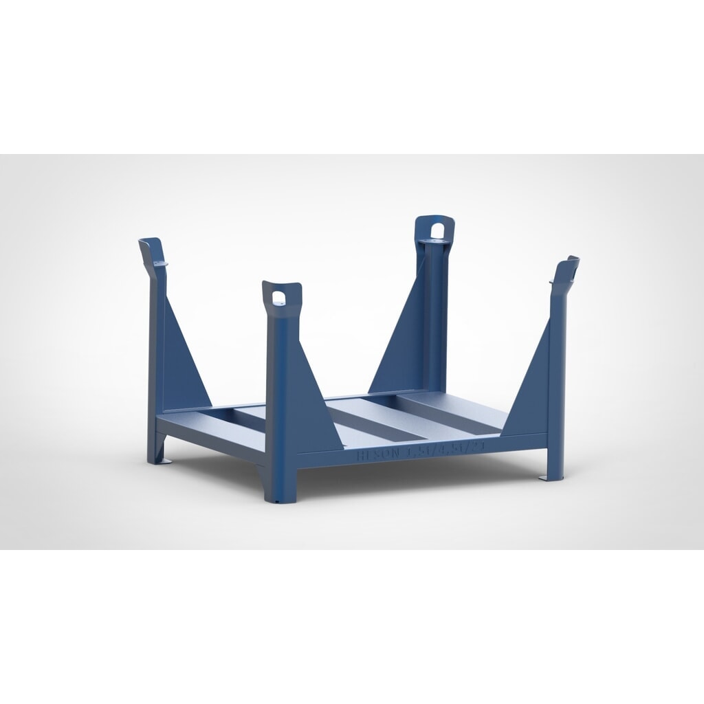 Produktabbildung: HESON® Stapelbehälter für Langgut, offen, lackiert, BxT 1.000 x 800 mm, enzianblau