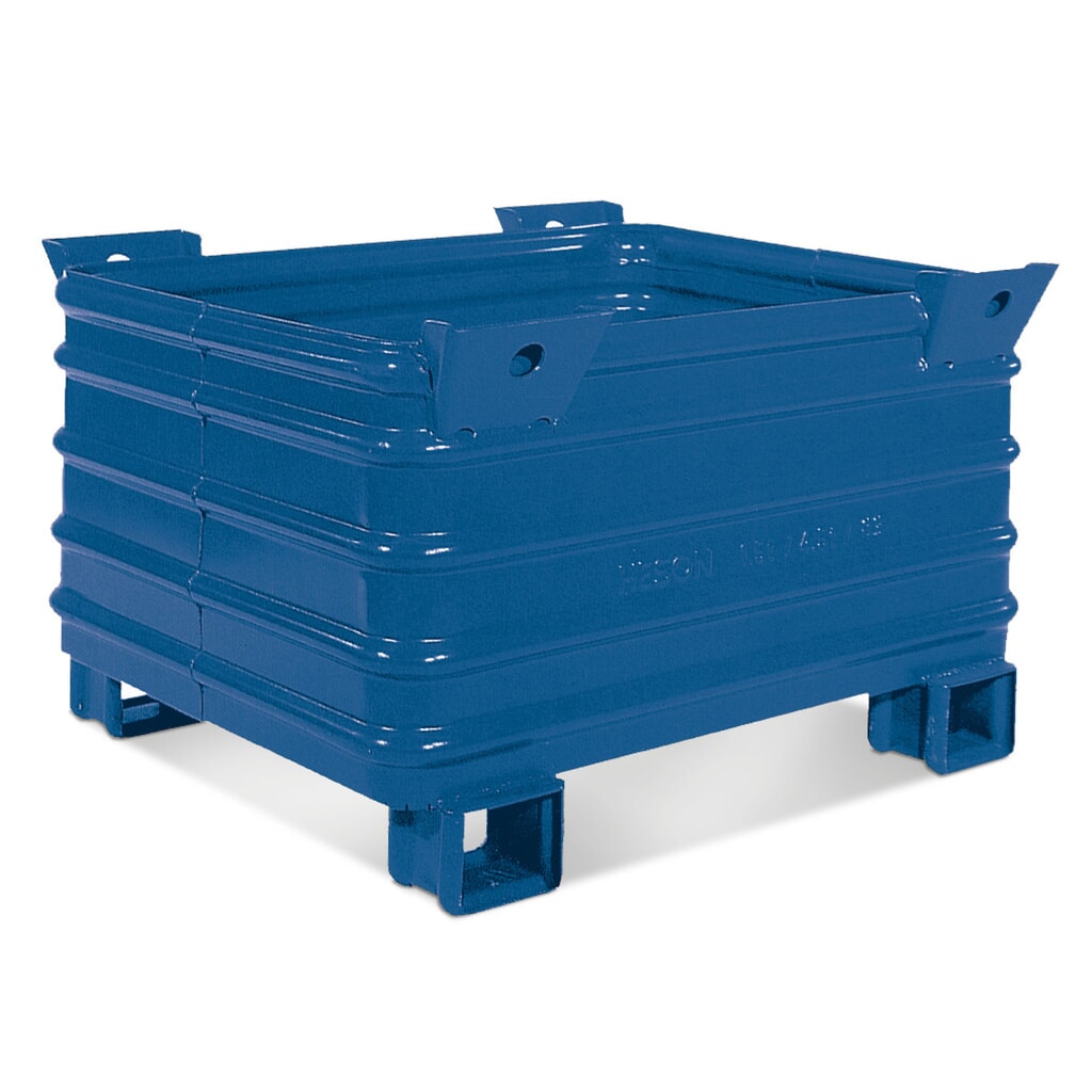 Produktabbildung: HESON® Stapelbehälter mit Staplertaschen, BxT 1.000 x 800 mm