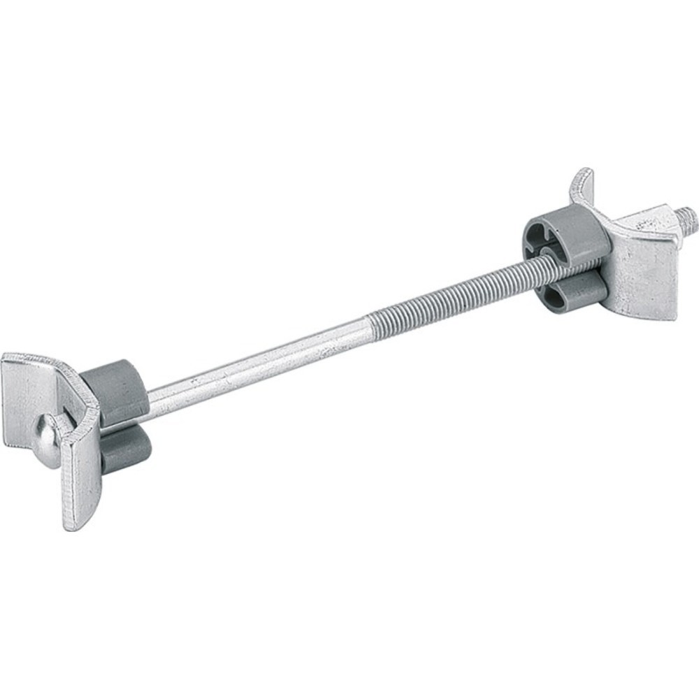 Produktabbildung: HETTICH Arbeitsplattenverbinder AVB 5, Länge 150 mm, Stahl verzinkt, 2 gebogene Klemmplatten