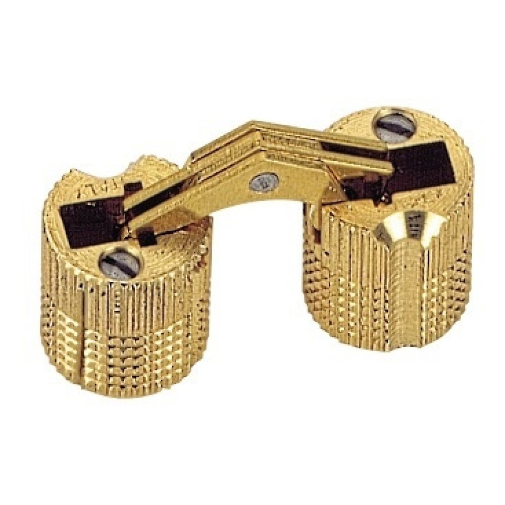 Produktabbildung: HETTICH Einbohrzylinderscharnier 14 mm, zum Einbohren, Messing matt gebürstet