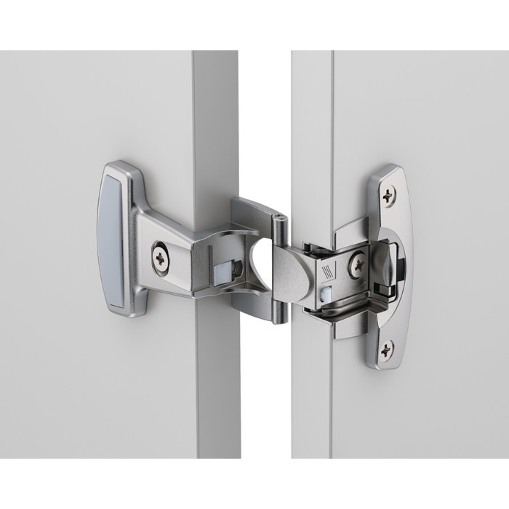 Produktabbildung: HETTICH Grundscharnier Selekta Pro 2000, 230 ° vorliegend, halb vorliegend, Auflage 6,5 mm vernickelt