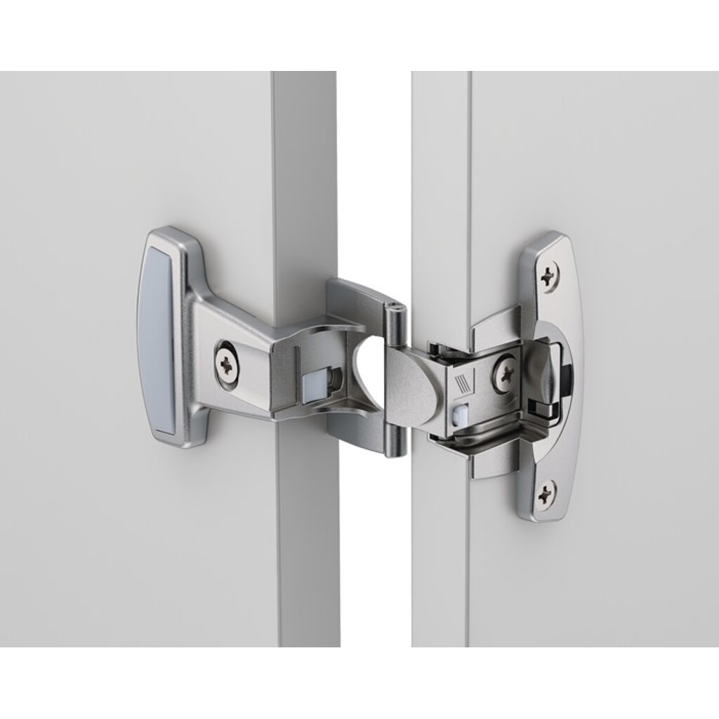HETTICH Grundscharnier Selekta Pro 2000, 230 ° vorliegend, halb vorliegend, Auflage 6,5 mm vernickelt Produktabbildung: HETTICH Grundscharnier Selekta Pro 2000, 230 ° vorliegend, halb vorliegend, Auflage 6,5 mm vernickelt
