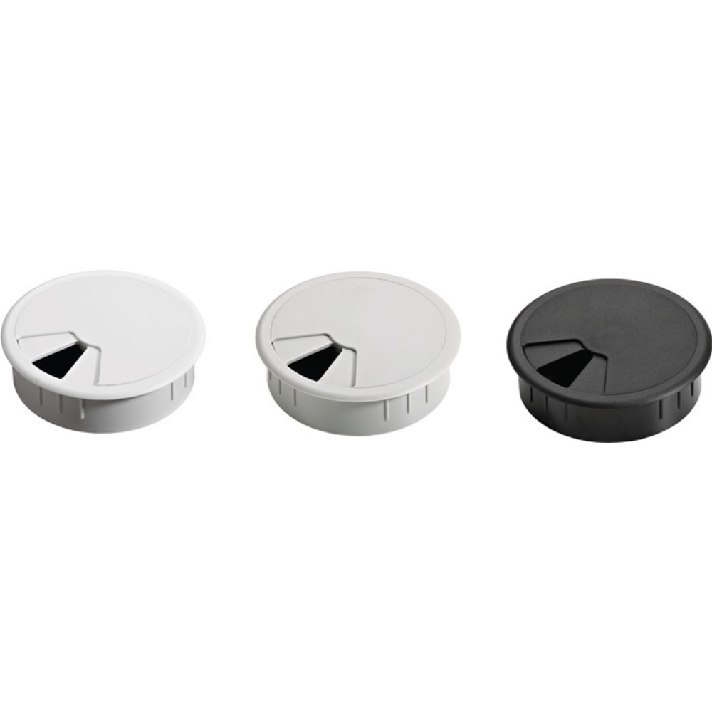 Produktabbildung: HETTICH Kabeldurchführung, Kunststoff weiß, Einlass-Ø 60 mm