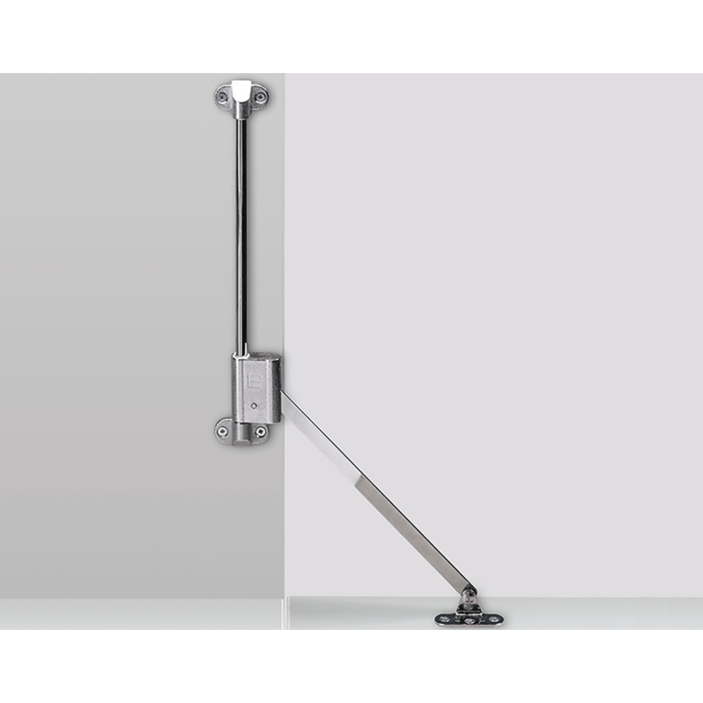 Produktabbildung: HETTICH Klappenhalter Klassik D mit Lager L 258 D, mit Bremssystem, Stahl vernickelt, Länge 300 mm
