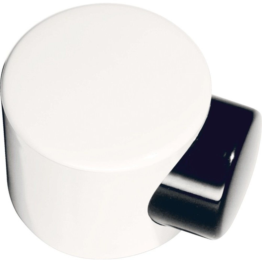 Produktabbildung: HEWI Bodentürpuffer 615 99, Kunststoff 99 reinweiß, Ø 52 mm Höhe 42,5 mm, Dübelmontage