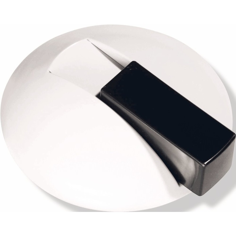 Produktabbildung: HEWI Bodentürpuffer 625 90, Kunststoff 90 tiefschwarz, Ø 85 mm Höhe 22,5 mm, Dübelmontage